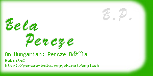 bela percze business card